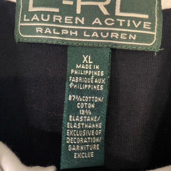 Lauren Ralph Lauren Black Stretch Full Zip Pockets Athletic Track Jacket XL - Picture 4 of 15